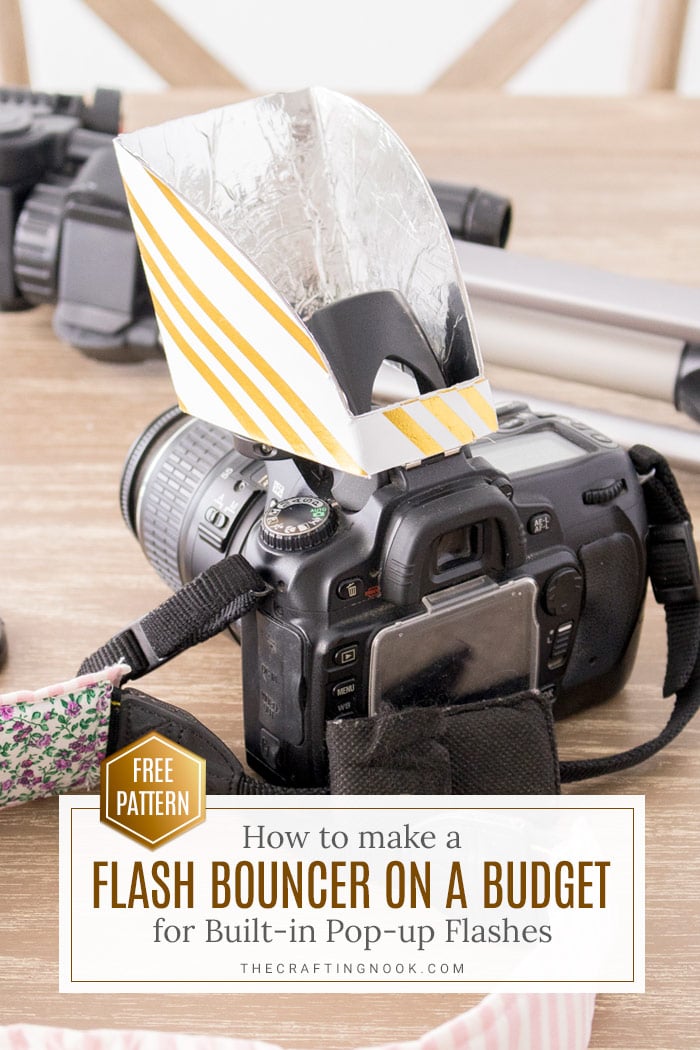 DIY Flash Bouncer for DSLR Built-in flash cover image with overlay text