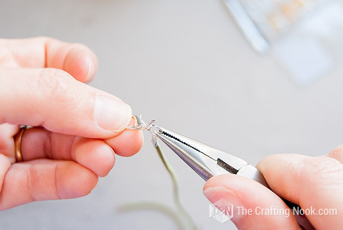 closing using jump rings with pliers
