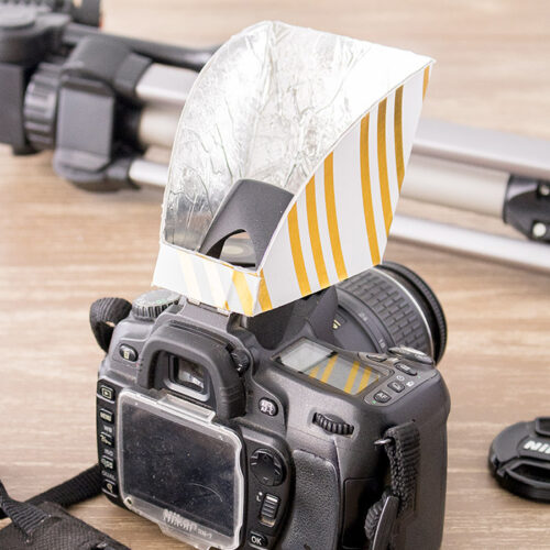 DIY Bounce Card for Built-In DSLR Camera Flashes - The Crafting Nook