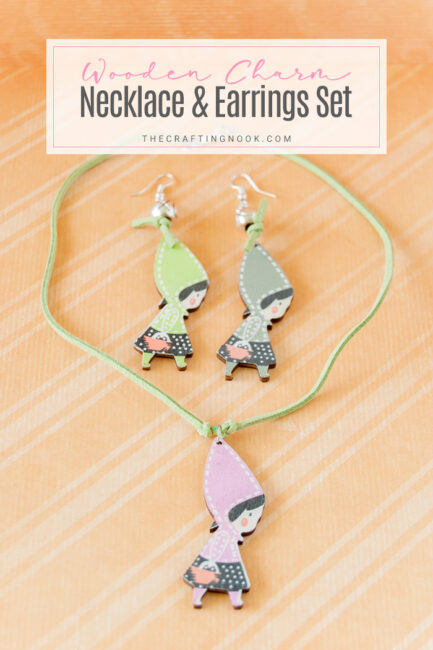 How to Make Wooden Charm Necklace and Earrings Set