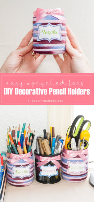 DIY Decorative Pencil Holder (Free Printable) - The Crafting Nook