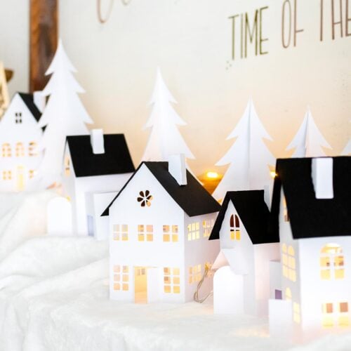 DIY Easy Paper Christmas Village