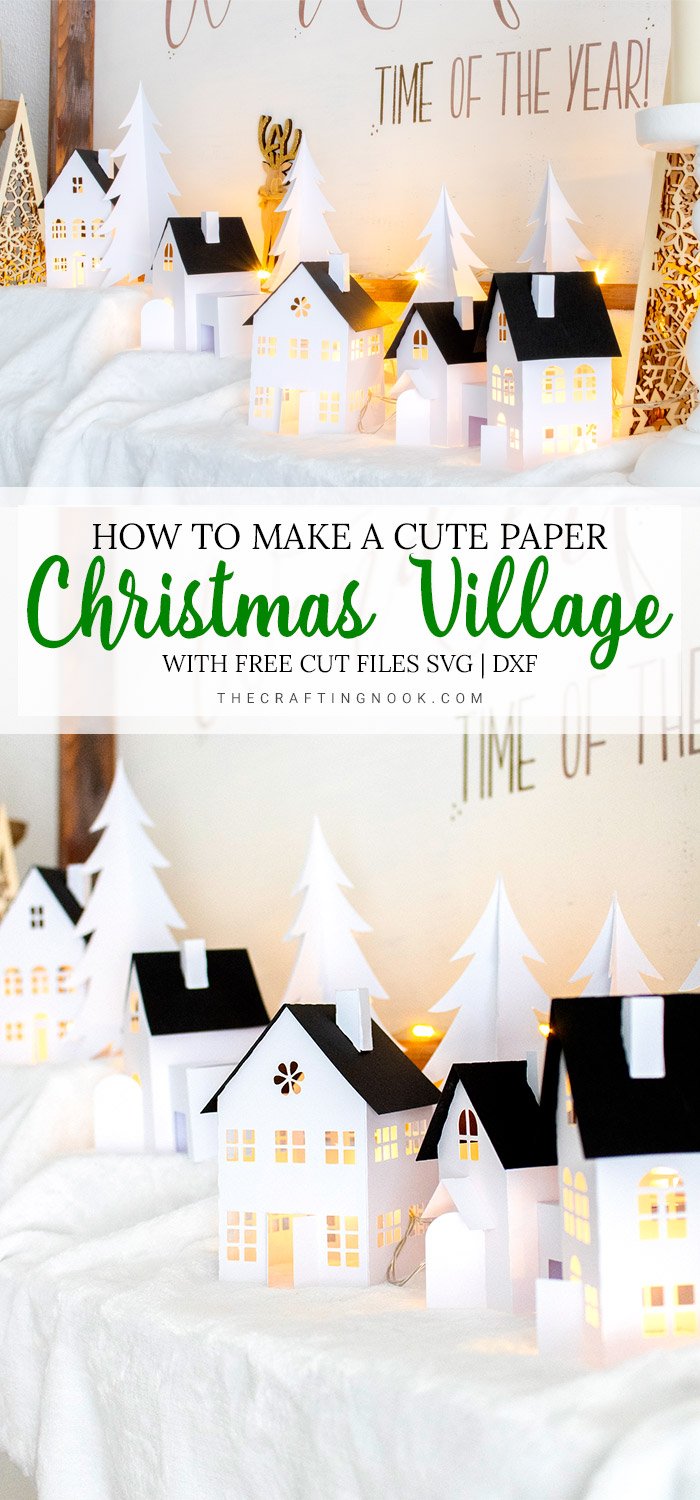 Download Diy Paper Christmas Village Free Cut Files The Crafting Nook PSD Mockup Templates