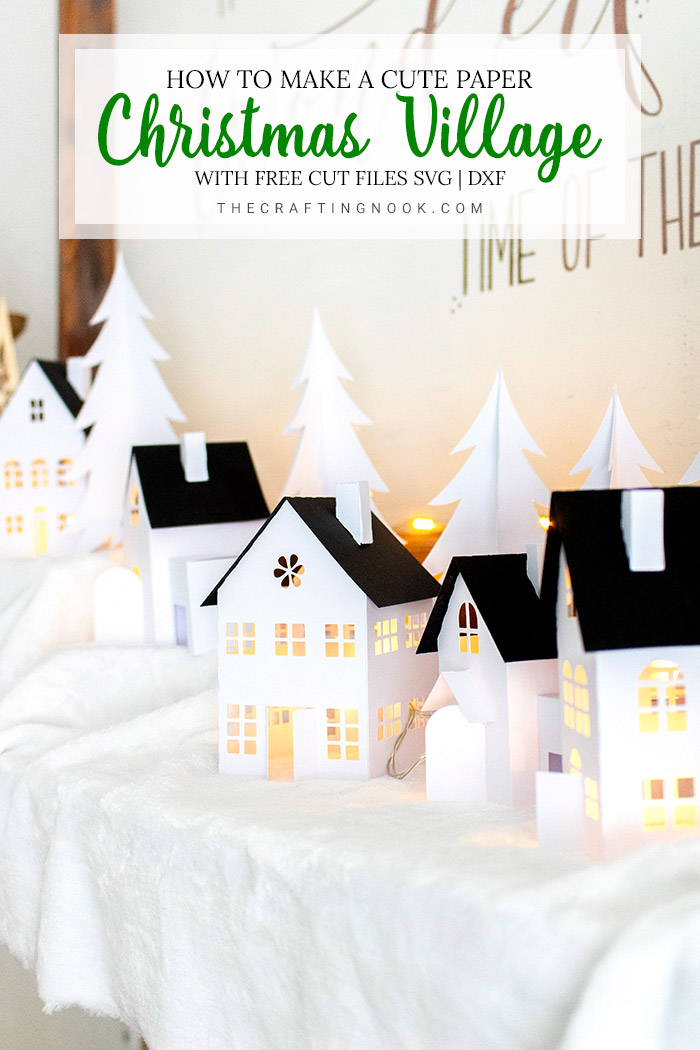 Download Diy Paper Christmas Village Free Cut Files The Crafting Nook