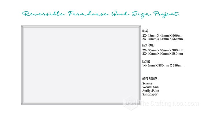 Wood Sign Plan with measurements 