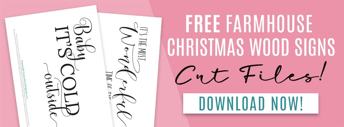 Free Farmhouse Christmas Wood Signs Cut Files signup image button