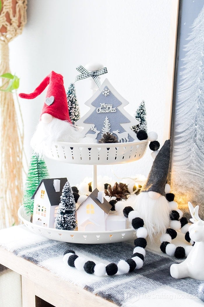 Black and White Buffalo Plaid Christmas Home Tour 2019 - The