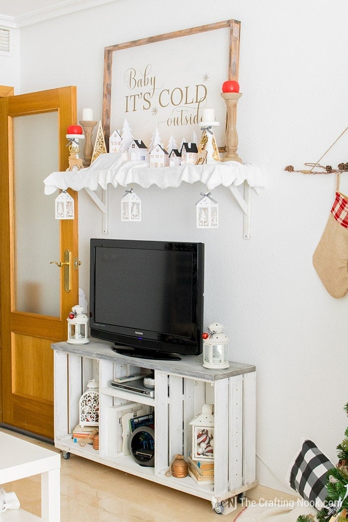 general view of Gorgeous Rustic Oversized Reversible Christmas Wood Sign