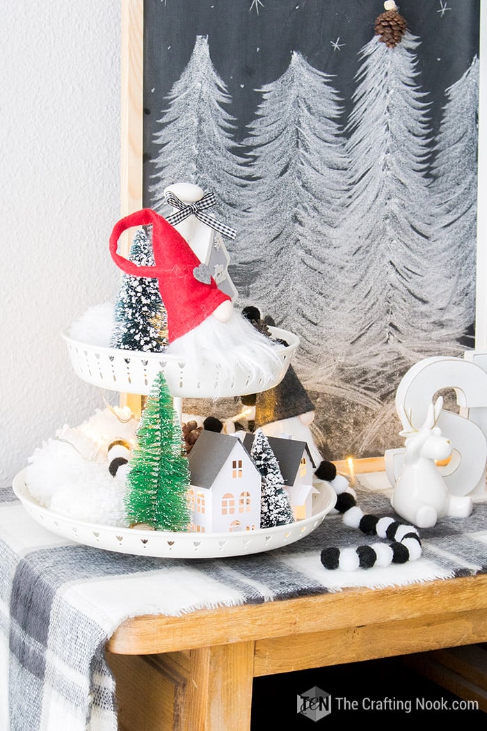 Black and White Buffalo Plaid Christmas Home Tour 2019 - The Crafting Nook