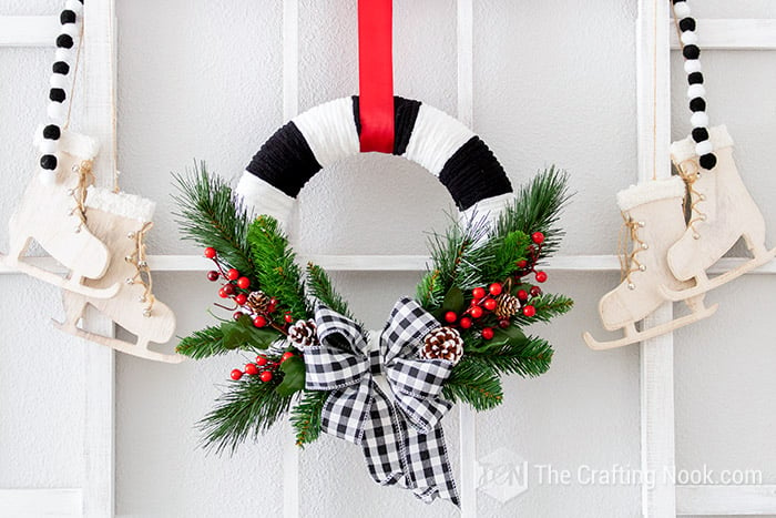 Buffalo Check Christmas Wreath DIY Tutorial - Artful Homemaking