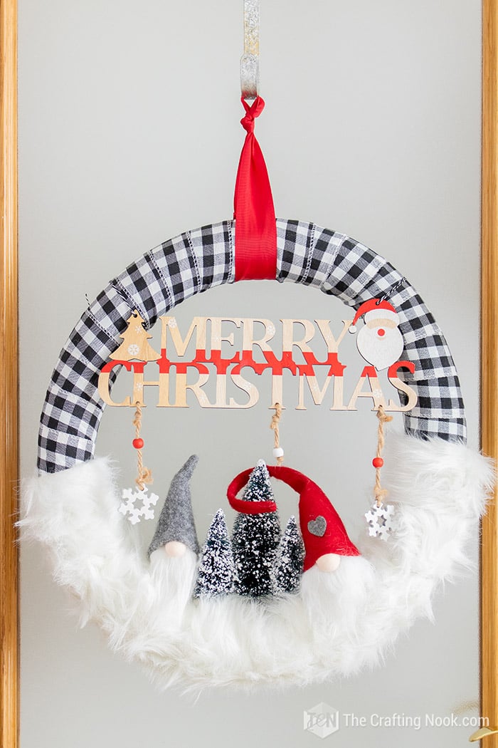 Buffalo Check Christmas Wreath DIY Tutorial - Artful Homemaking