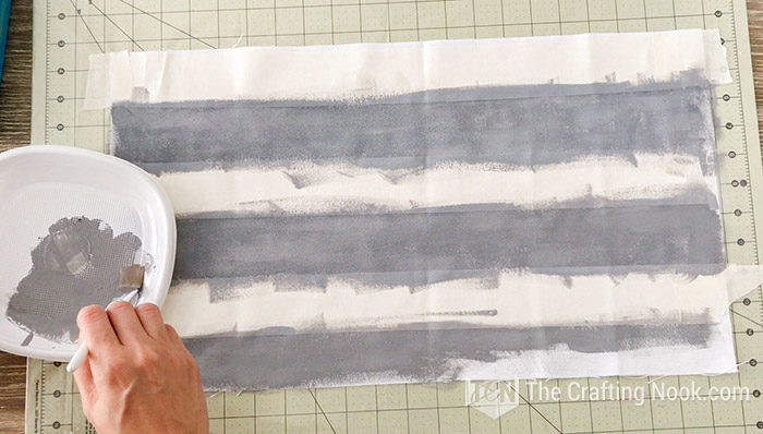  painting with the lighter grey stripes