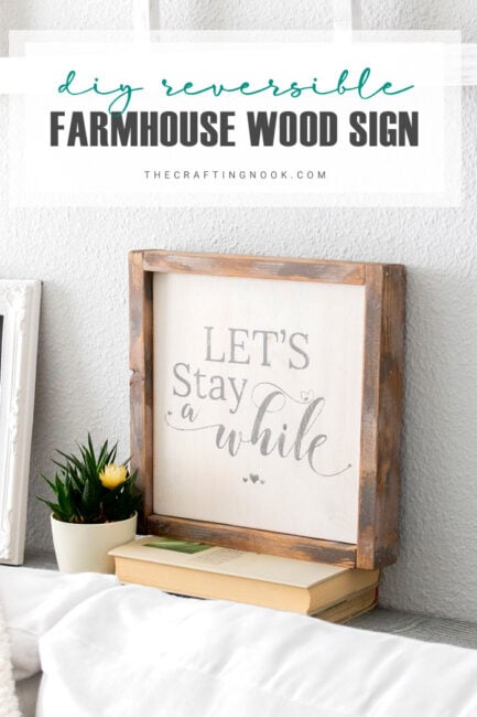 DIY Reversible Farmhouse Wood Sign