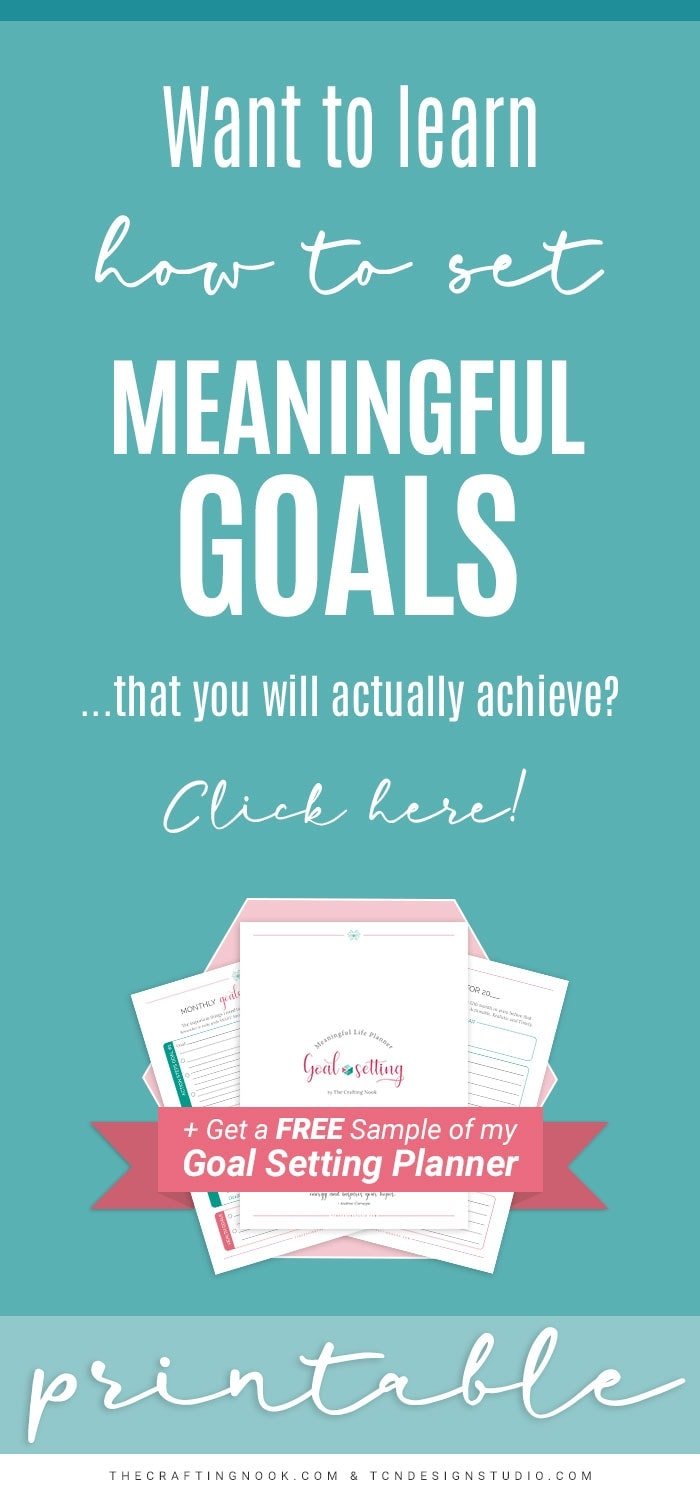 Meaningful Life Goal Setting Planner Pinterest image 2