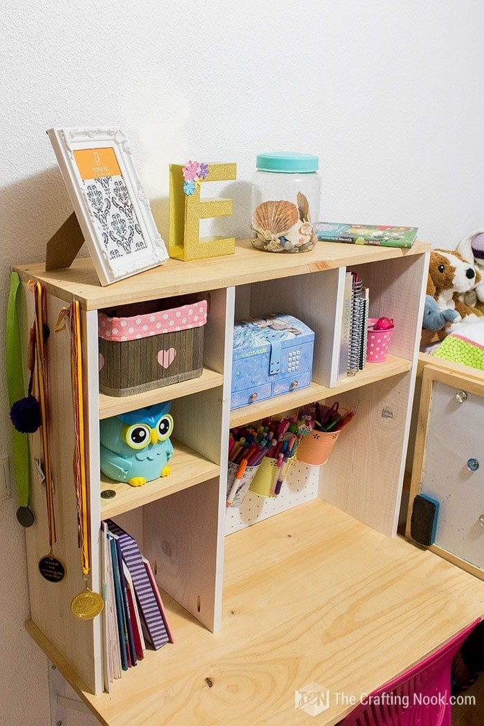 DIY Floating Desk for Kids Decorated