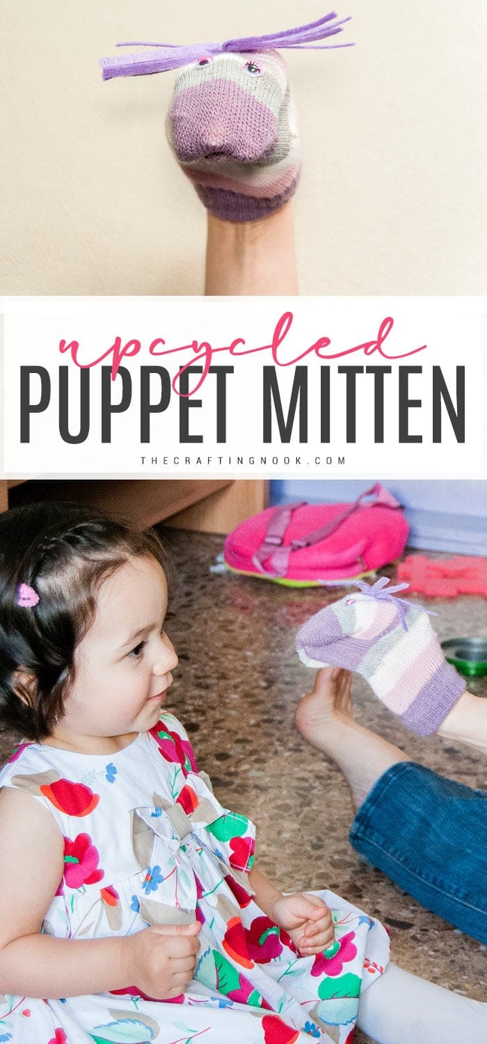 Learn how to make an upcycled puppet with a mitten