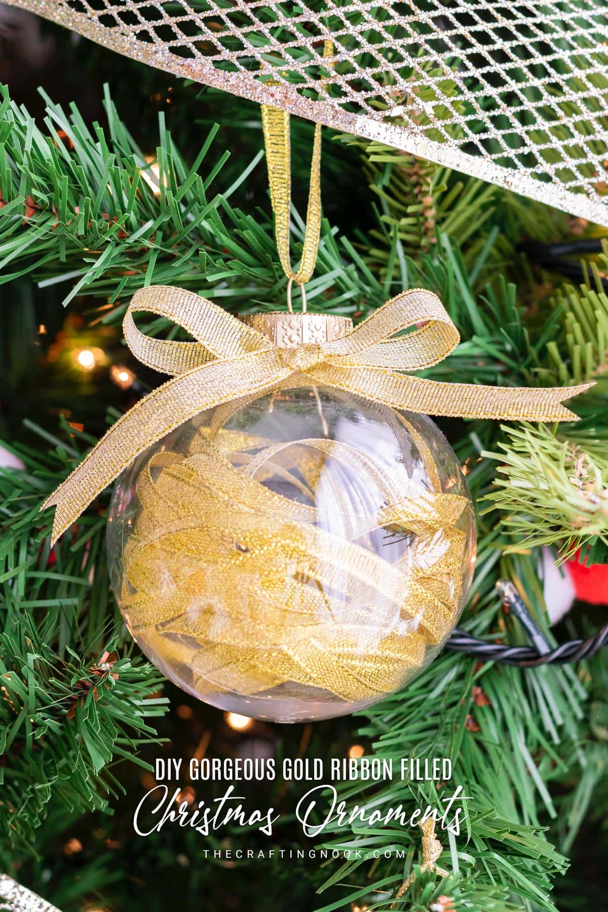 DIY Ribbon Christmas Ornaments (with video tutorial) The Crafting Nook