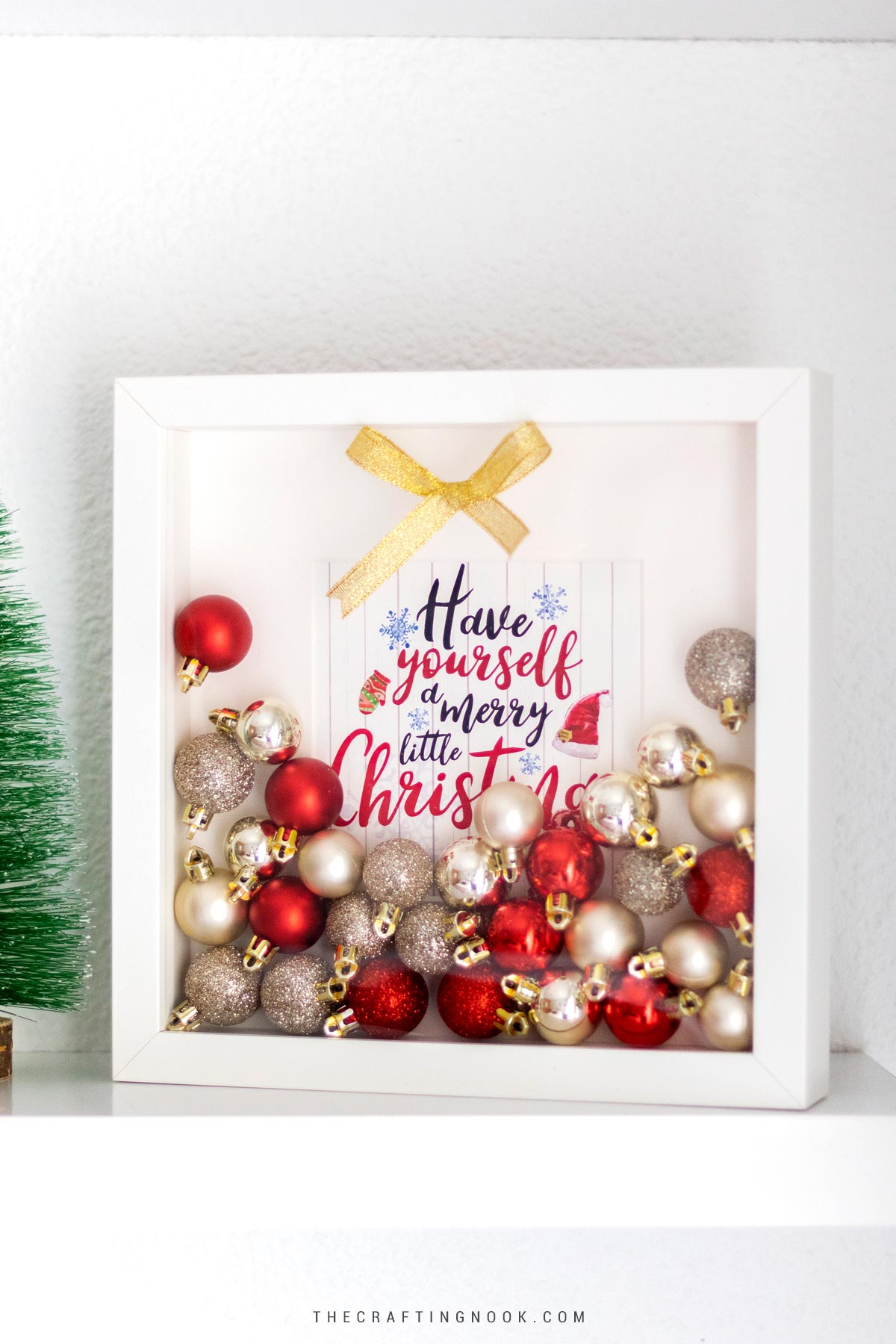 Lovely Christmas Ornaments Shadow Box DIY Cover Image