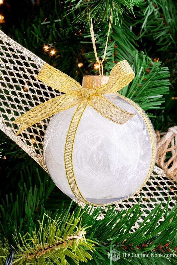 Soft Feather Christmas Ornament by me