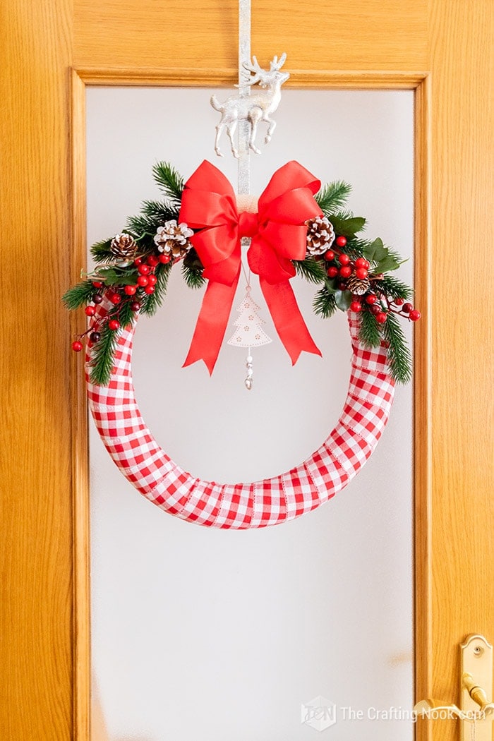 Christmas wreath on door