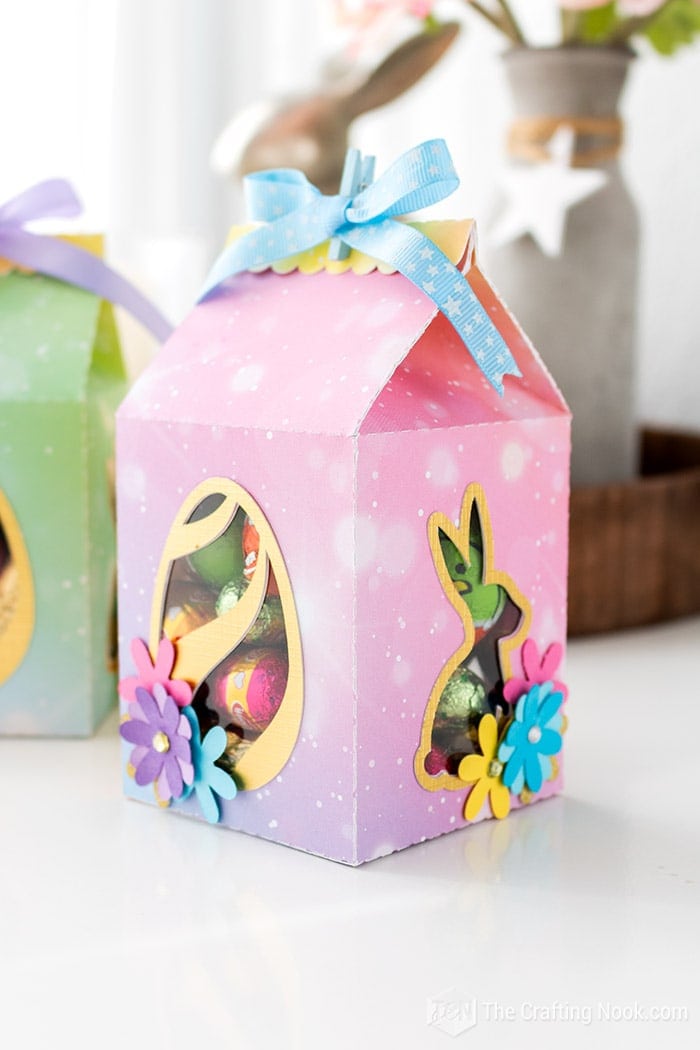 Pink Milk Carton Easter Favor Box