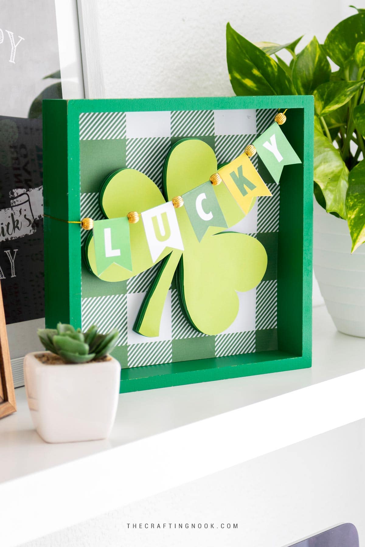 DIY Lucky 3D Shamrock St. Patrick's Day Frame cover Image