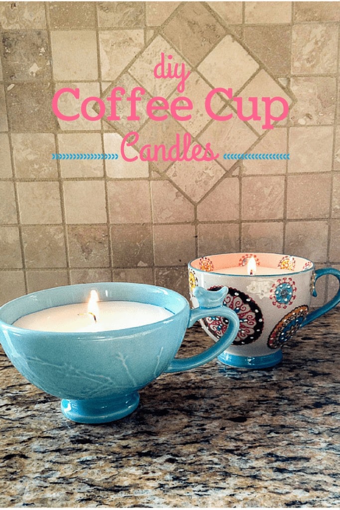 DIY Coffee Cup Candles by Sweet Cayenne