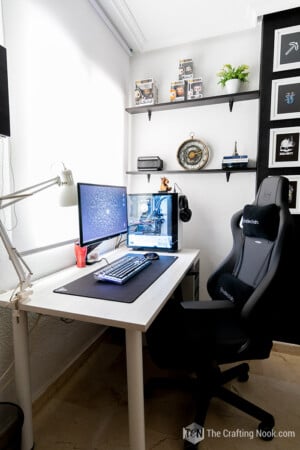 Gamer Room Decor: Our Home Office Makeover - The Crafting Nook