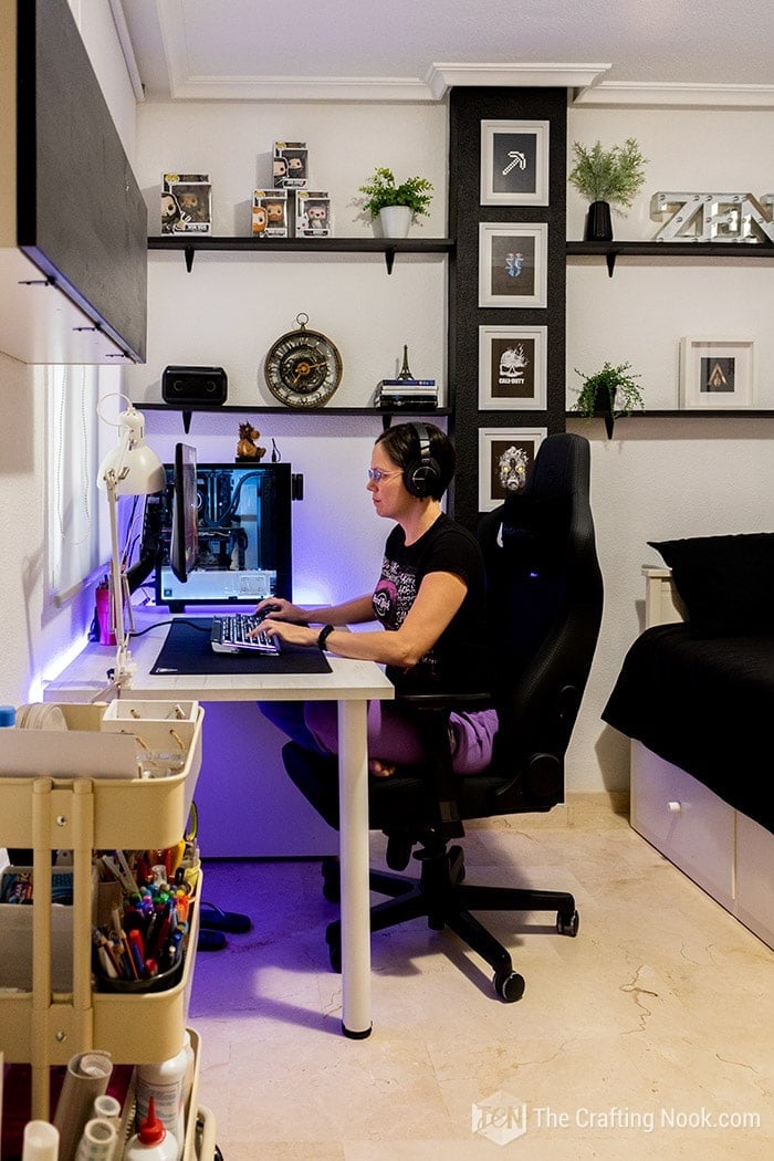 Gamer Room Decor: Our Home Office Makeover - The Crafting Nook