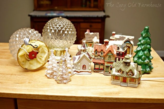 Upcycled Winter Snow Village by The Cozy Old Farmhouse