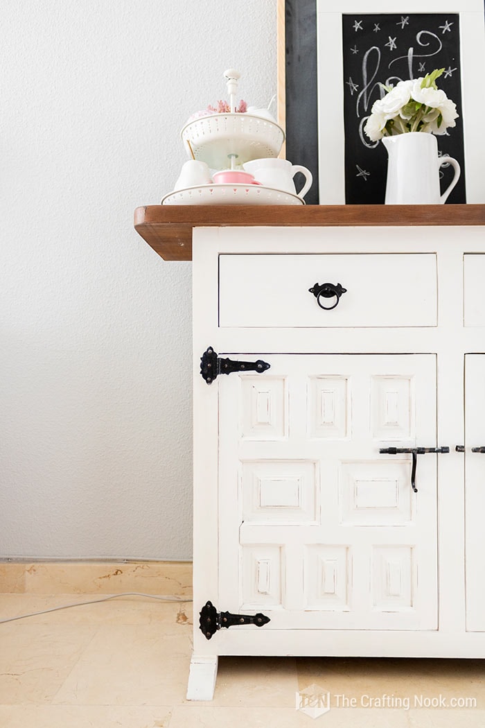 A view of half of the Vintage Buffet with the brand new drawer.