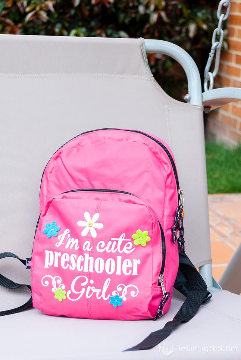 How To Apply Iron-On Vinyl To Backpacks - Tastefully Frugal