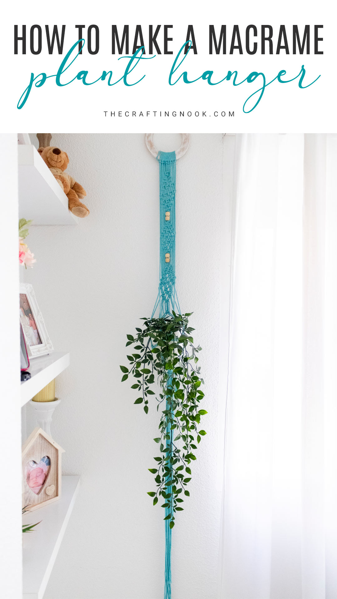 Easy DIY Macrame Plant Hanger Pinterest image