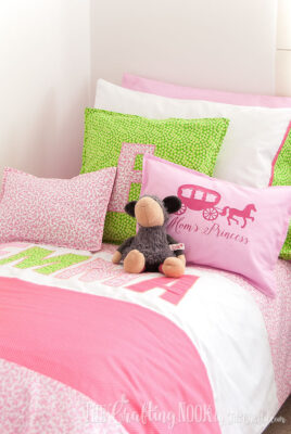 A homemade bedding set for kids