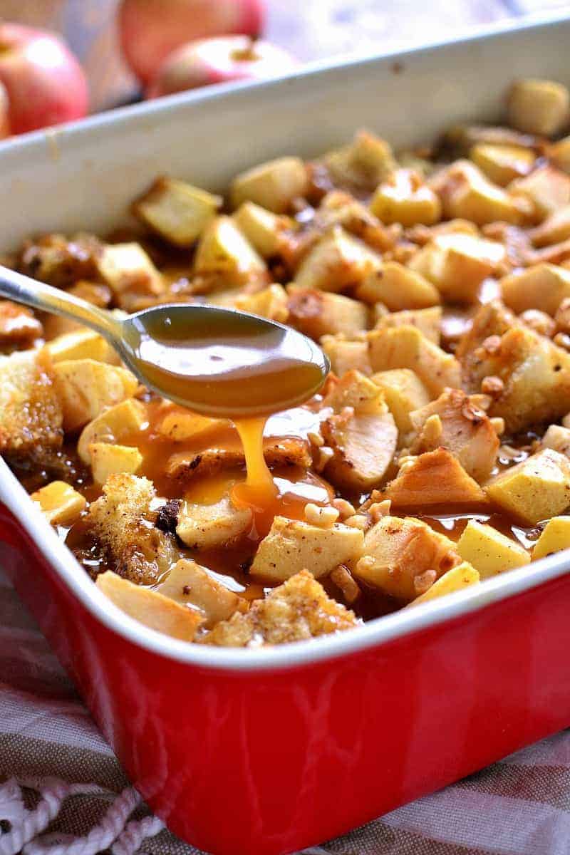 Fall Apple Dessert: Caramel Apple French Toast Casserole