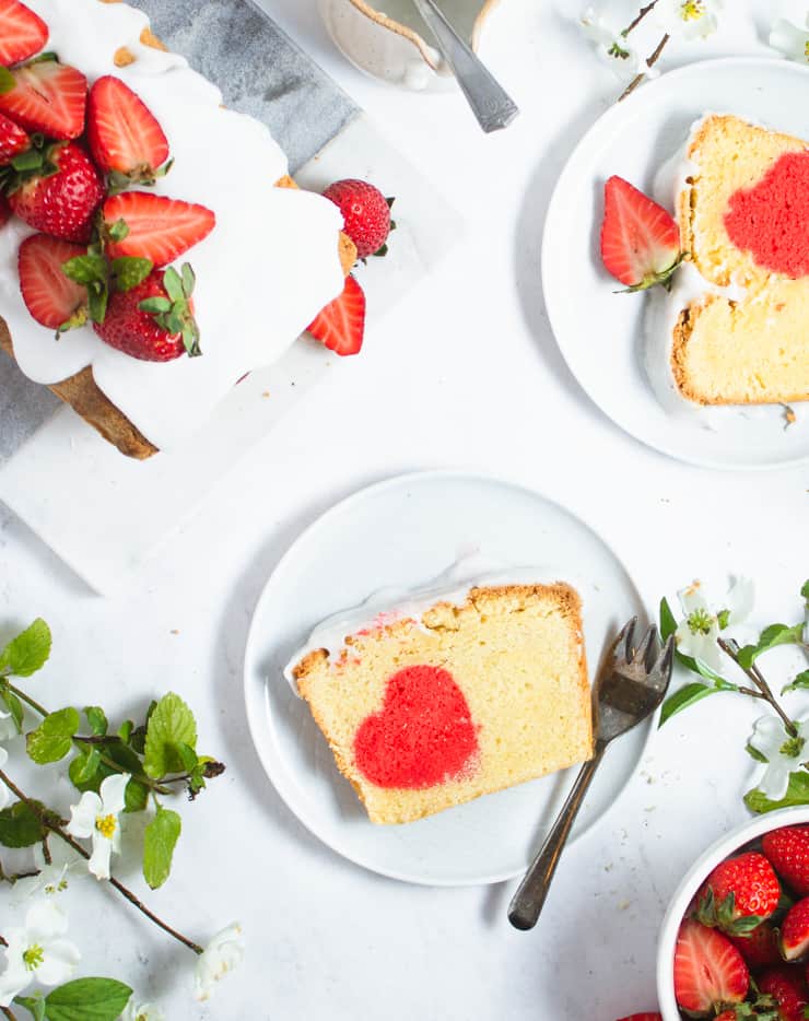 Valentine’s Day Peek-A-Boo Pound Cake by The Simple Sweet Life