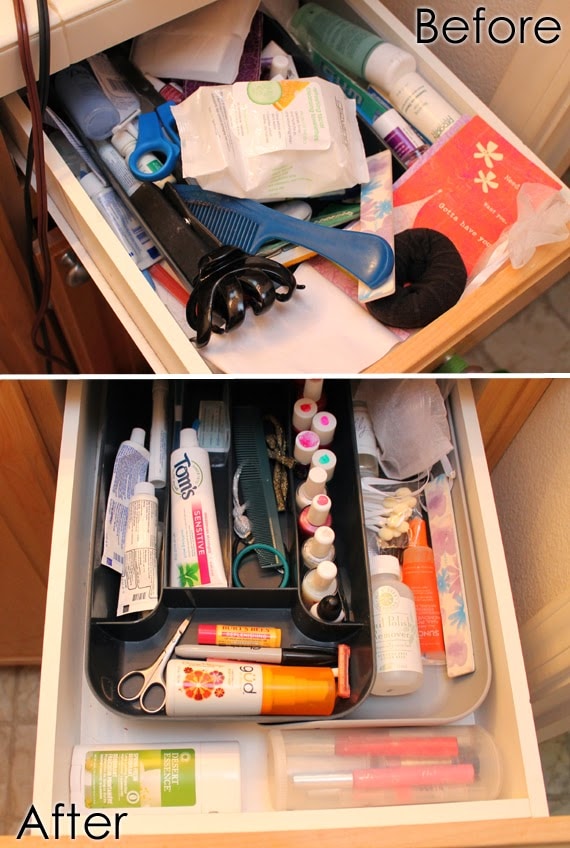 How to Organize Your Bathroom Drawers in 30 Minutes or Less by Creative Green Living