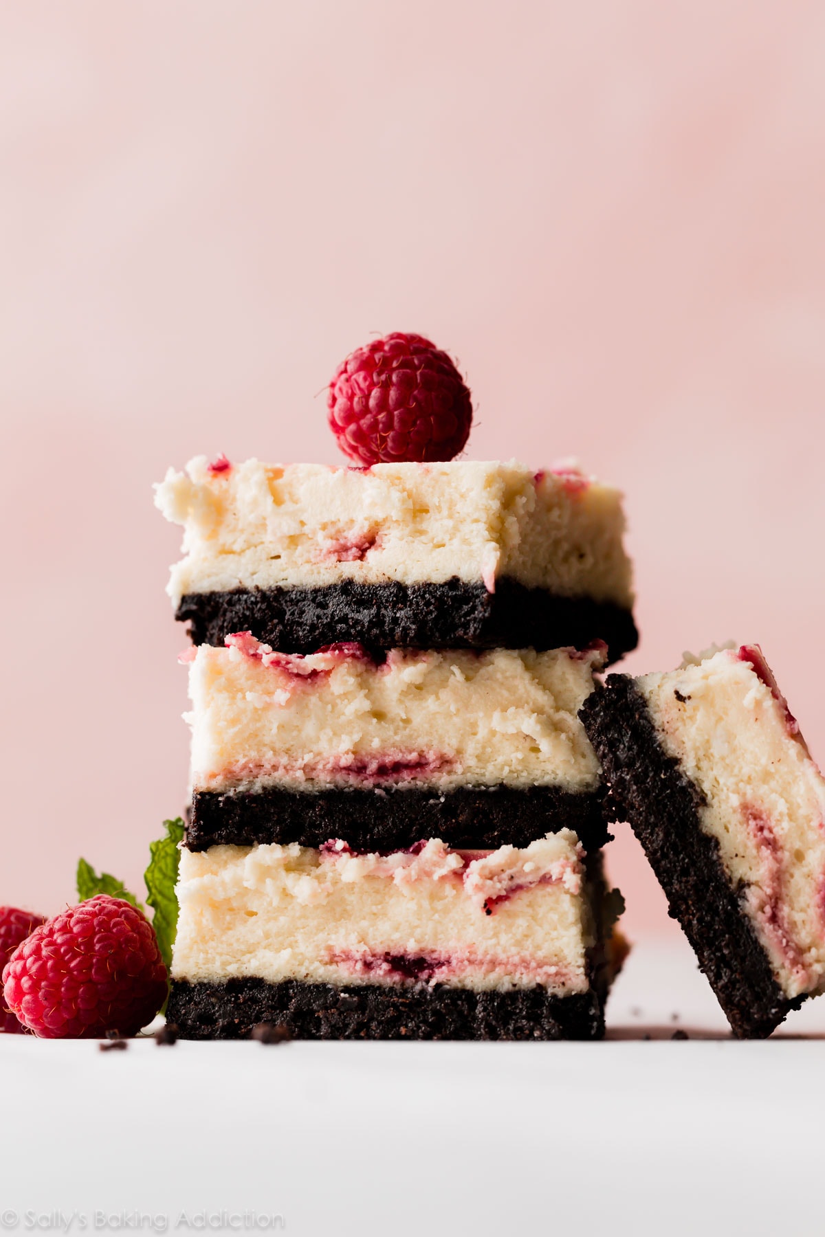 White Chocolate Raspberry Cheesecake Bars by Sally's Baking Addiction