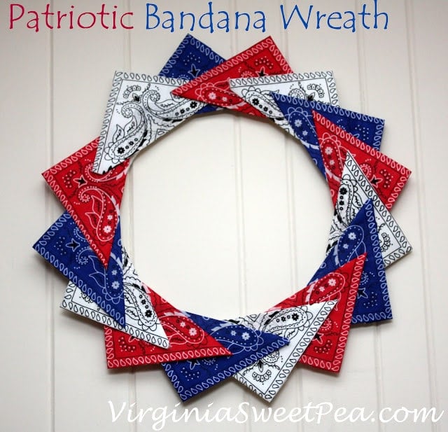 Patriotic Bandana Wreath by Virginia Sweet Pea