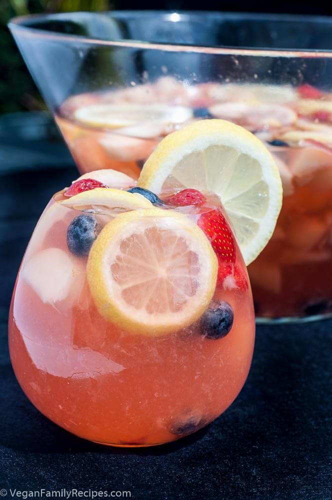 Refreshing Summer Drinks: WHITE PEACH SANGRIA by Vegan Family Recipes