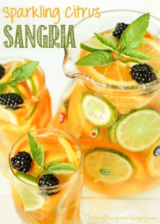 SPARKLING CITRUS SANGRIA by Dizzy Busy and Hungry