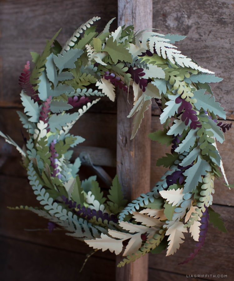 Paper Fern Wreath by Lia Griffith