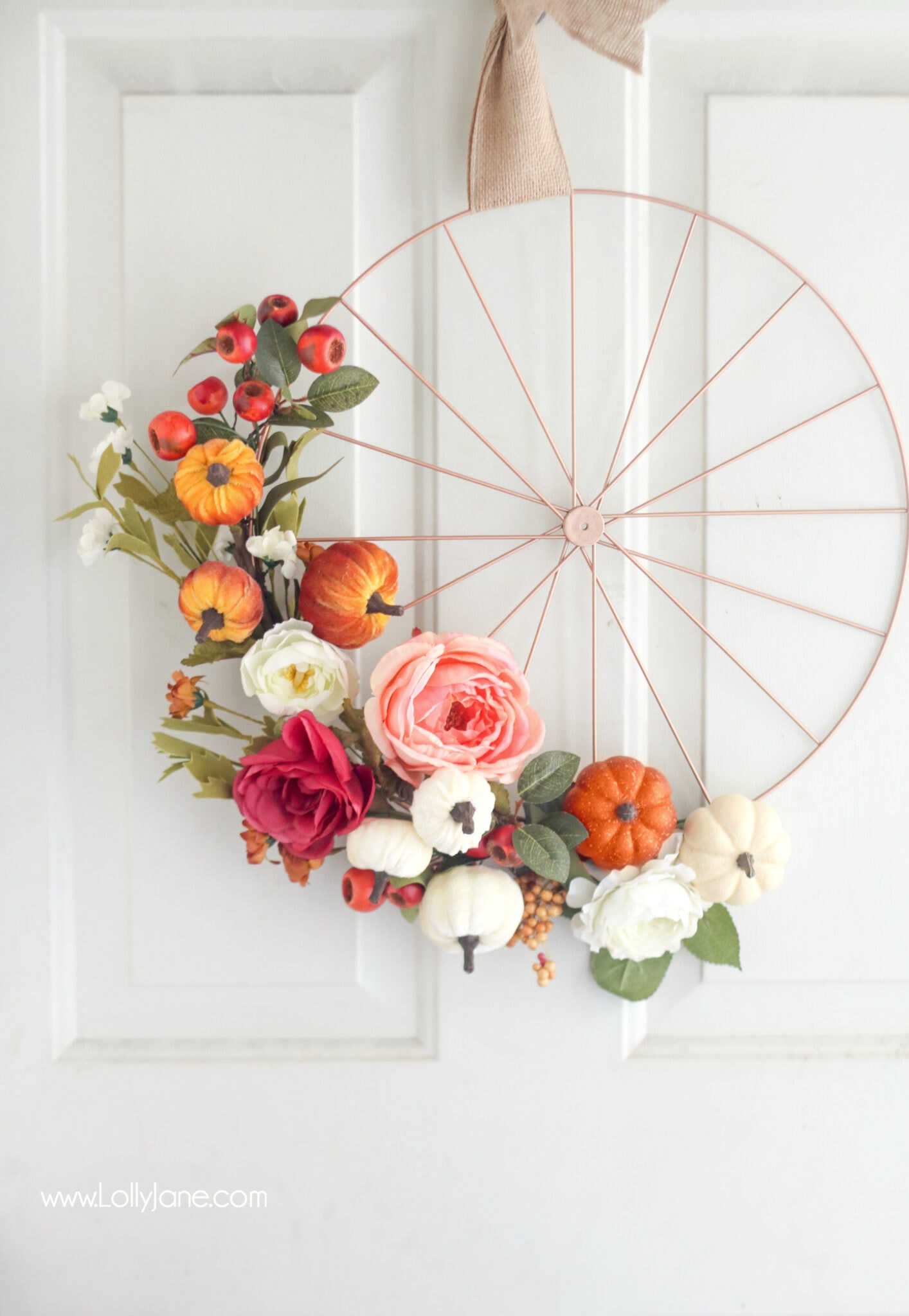 Fall Wheel Wreath by Loly Jane 