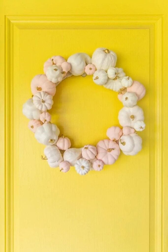 DIY FRONT DOOR WREATH FOR FALL via Lovely Indeed