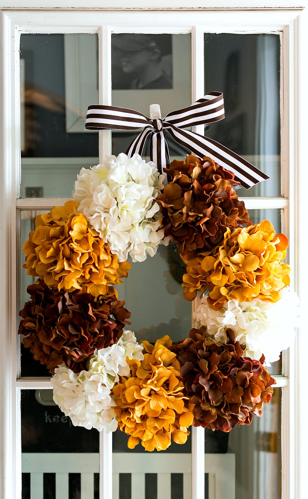 Warm Hydrangea Wreath by It All Started With Paint