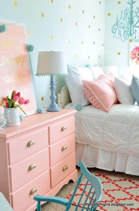 Girls Bedroom makeover By Fancy Farmgirls