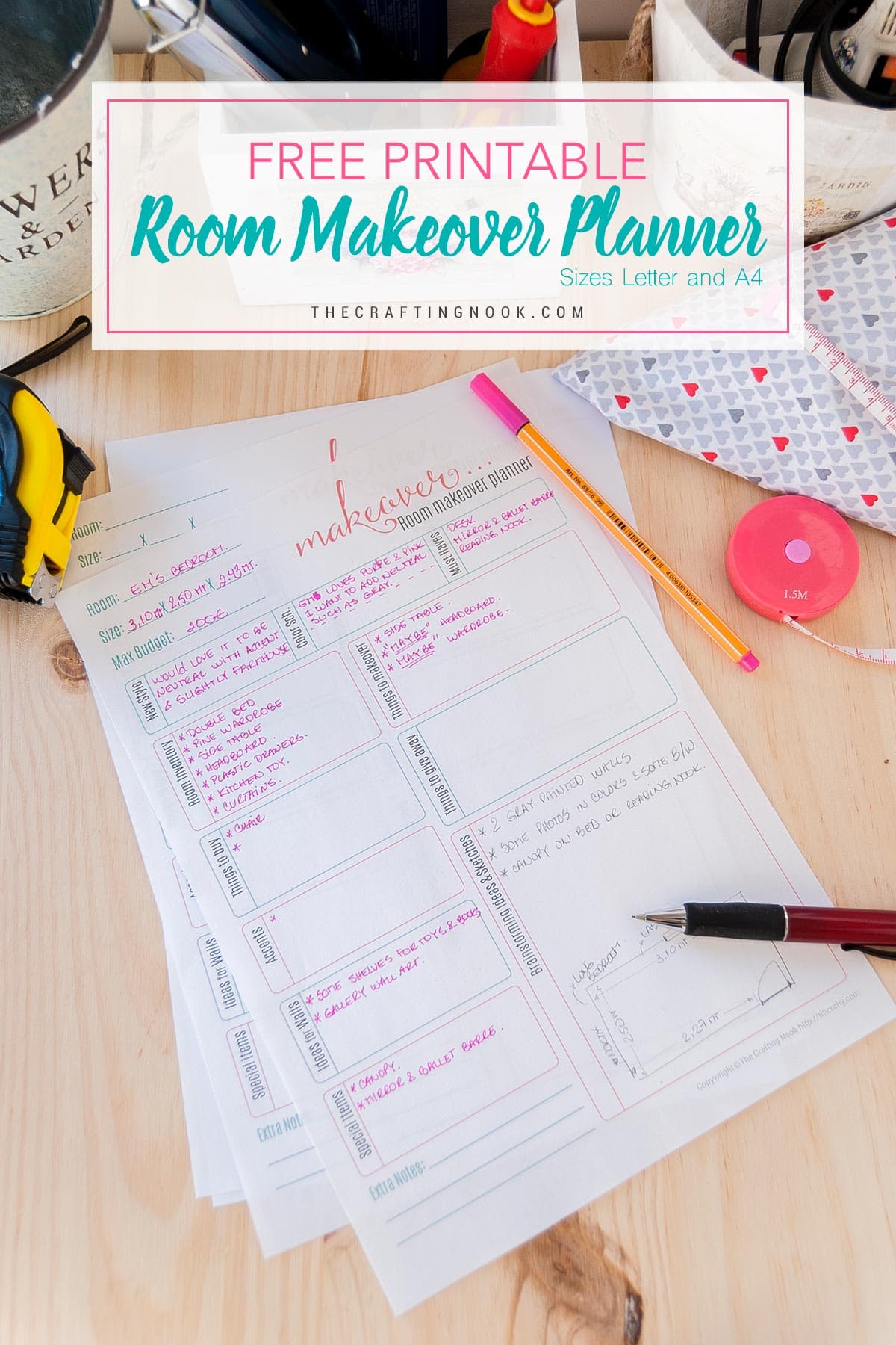 Free Room Makeover Planner Printable cover