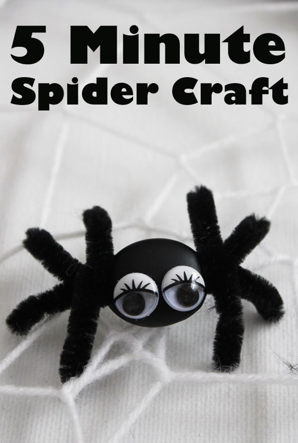 5 Minute Spider Craft by 30 Minute Crafts