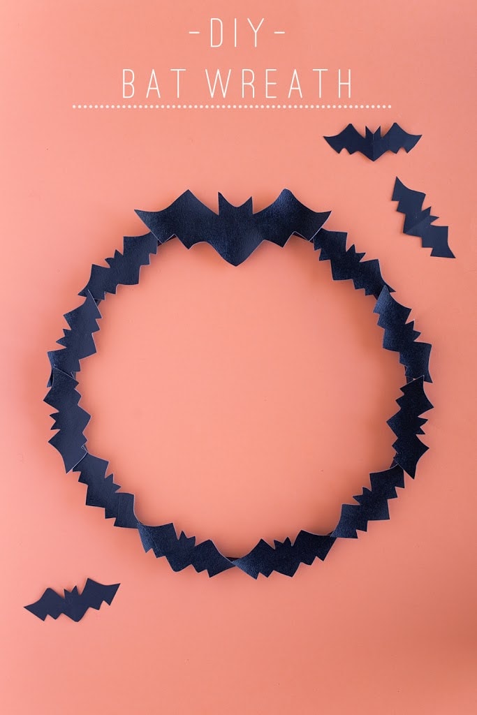 Diy Halloween Bat Wreath by Tell, Love and Party