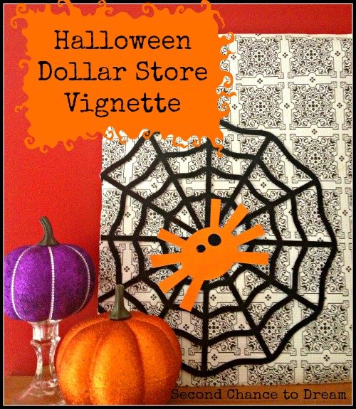 Halloween Dollar Store Vignette by Second Chance to Dream.